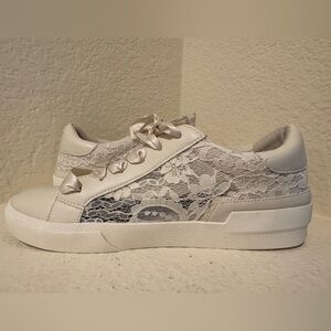 Dolce Vita Harryson Ivory Ribbon Lace Up Shoes NWOT Size 10